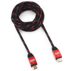 Кабель HDMI Cablexpert, серия Gold, 4,5 м, v1.4, M/M, красный, алюминиевый корпус, коробка