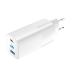 Зарядное устройство сетевое Olmio USB+Type-Cx2 QC 65W белый Зарядное устройство сетевое Olmio USB+Type-Cx2 QC 65W белый