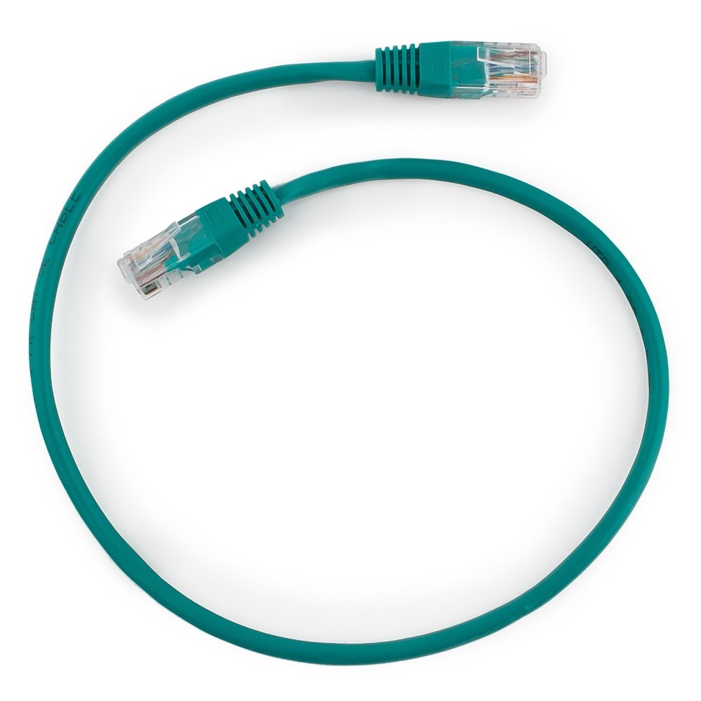 Патч-корд UTP Cablexpert PP12-0.5M/G кат.5e, 0.5м, литой, многожильный (зелёный) Патч-корд UTP Cablexpert PP12-0.5M/G кат.5e, 0.5м, литой, многожильный (зелёный)