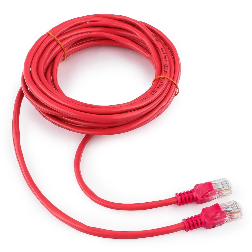 Патч-корд UTP Cablexpert PP12-5M/RO кат.5e, 5м, литой, многожильный (розовый) Патч-корд UTP Cablexpert PP12-5M/RO кат.5e, 5м, литой, многожильный (розовый)