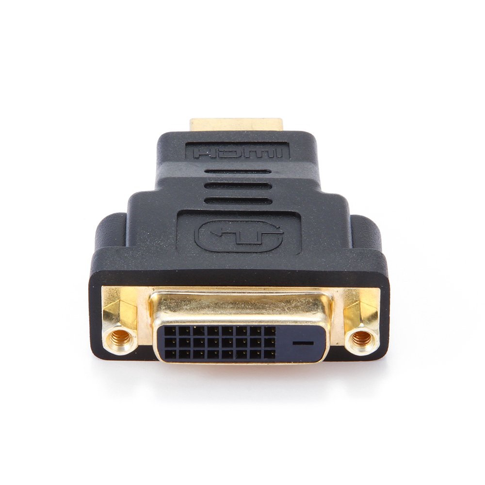 Переходник HDMI <-> DVI Cablexpert A-HDMI-DVI-3, 19M/25F, золотые разъемы, пакет, черный