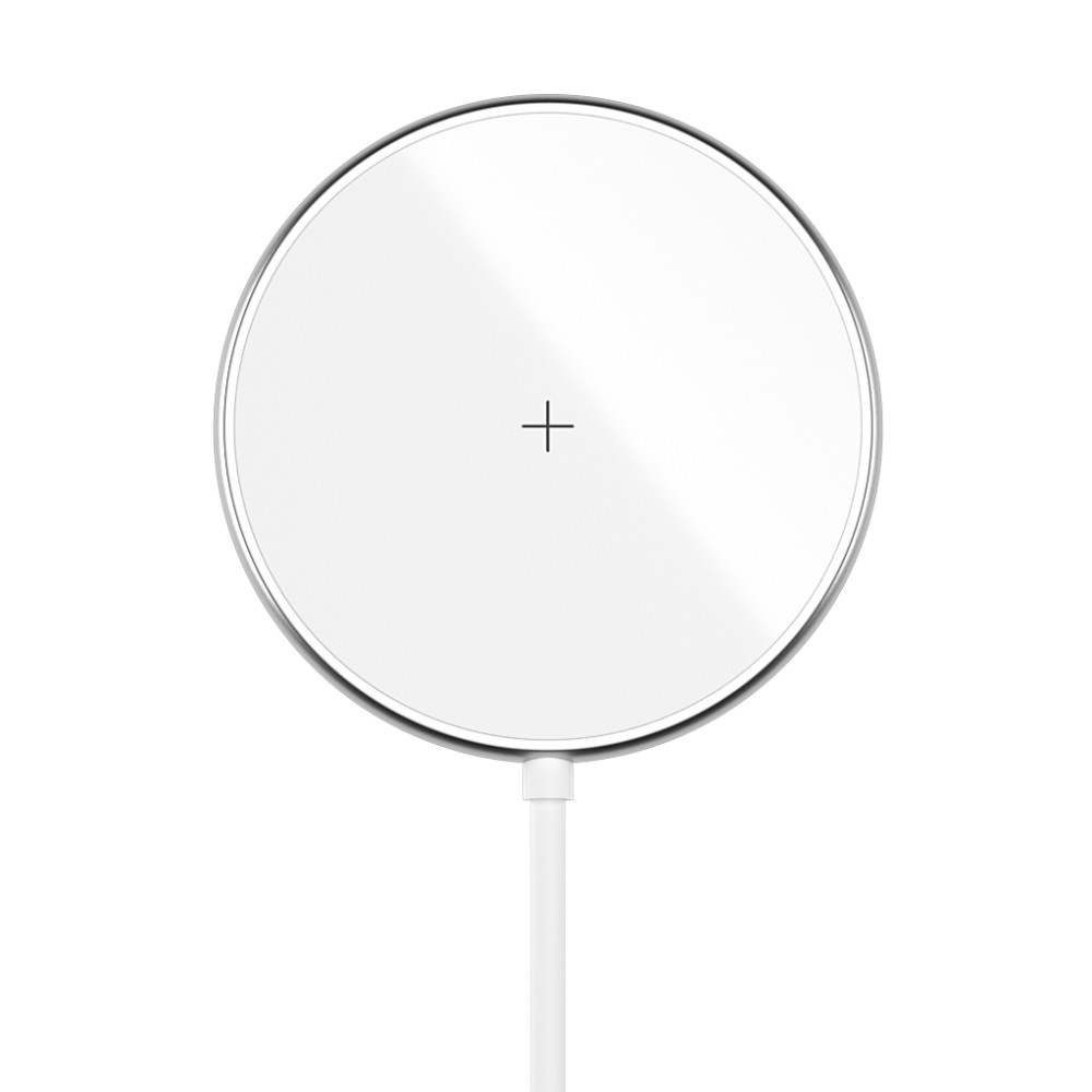 Беспроводное зарядное устройство Olmio MagCharge QI 15W белый Беспроводное зарядное устройство Olmio MagCharge QI 15W белый