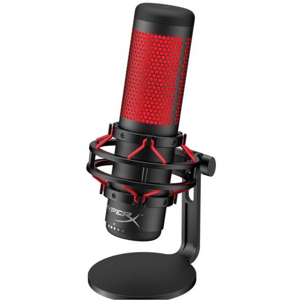 Настольный микрофон HyperX Quadcast (MICQC-BK) на подставке Настольный микрофон HyperX Quadcast (MICQC-BK) на подставке