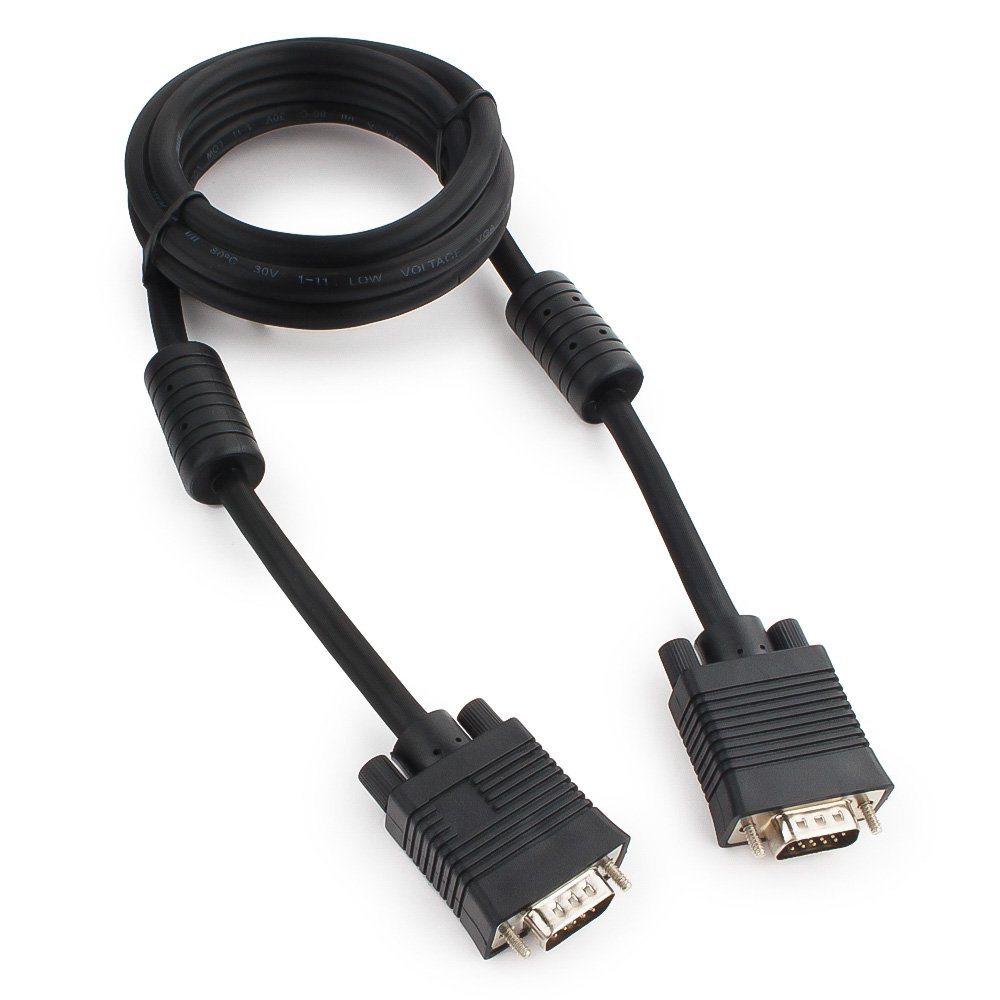 Кабель VGA Premium Cablexpert CC-PPVGA-6B, 15M/15M, 1.8м, черный, двойной экран, феррит.кольца, паке Кабель VGA Premium Cablexpert CC-PPVGA-6B, 15M/15M, 1.8м, черный, двойной экран, феррит.кольца, паке