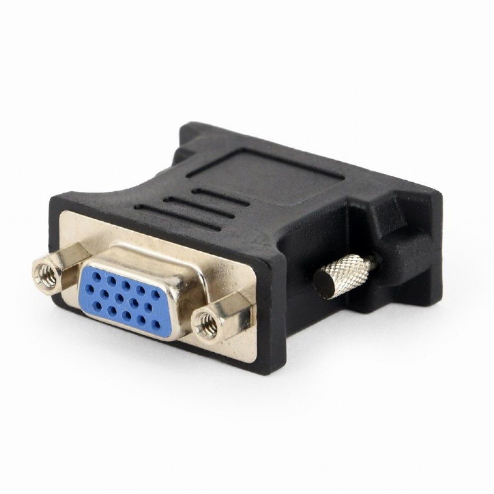 Переходник DVI-I - VGA Cablexpert A-DVI-VGA-BK, 29M/15F, черный, пакет