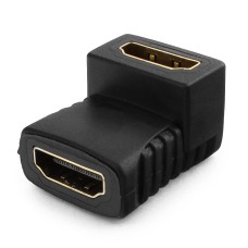 Переходник HDMI <-> HDMI Cablexpert A-HDMI-FFL, 19F/19F, угловой, золотые разъемы, пакет