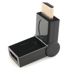 Переходник HDMI <-> HDMI Cablexpert A-HDMI-FFL2, 19F/19M, вращающийся на 180 град, золотые разъемы,