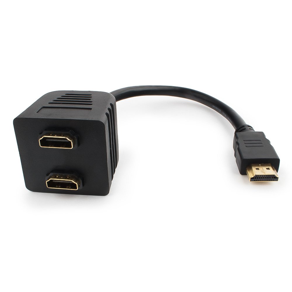 Разветвитель HDMI Cablexpert DSP-2PH4-002, HD19F/2x19F, 1 компьютер => 2 монитора, пасcивный, Full-H