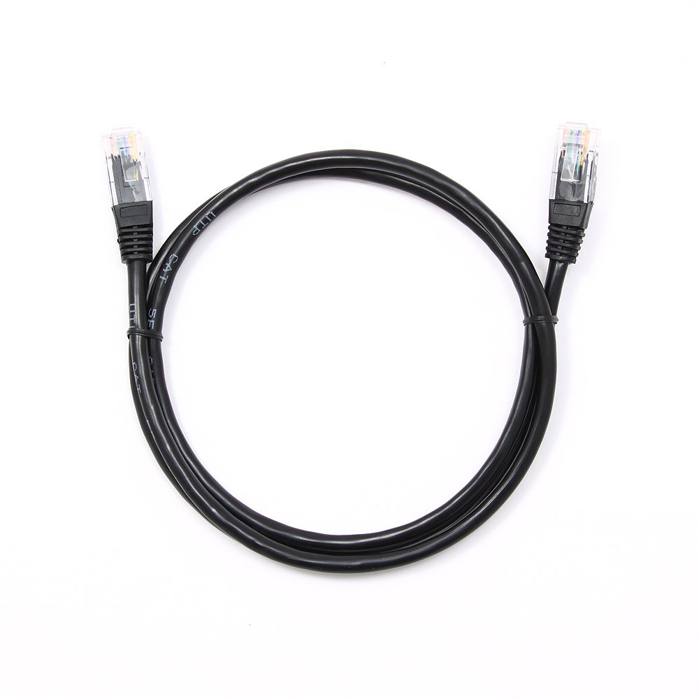 Патч-корд UTP Cablexpert PP12-1M/BK кат.5e, 1м, литой, многожильный (чёрный) Патч-корд UTP Cablexpert PP12-1M/BK кат.5e, 1м, литой, многожильный (чёрный)