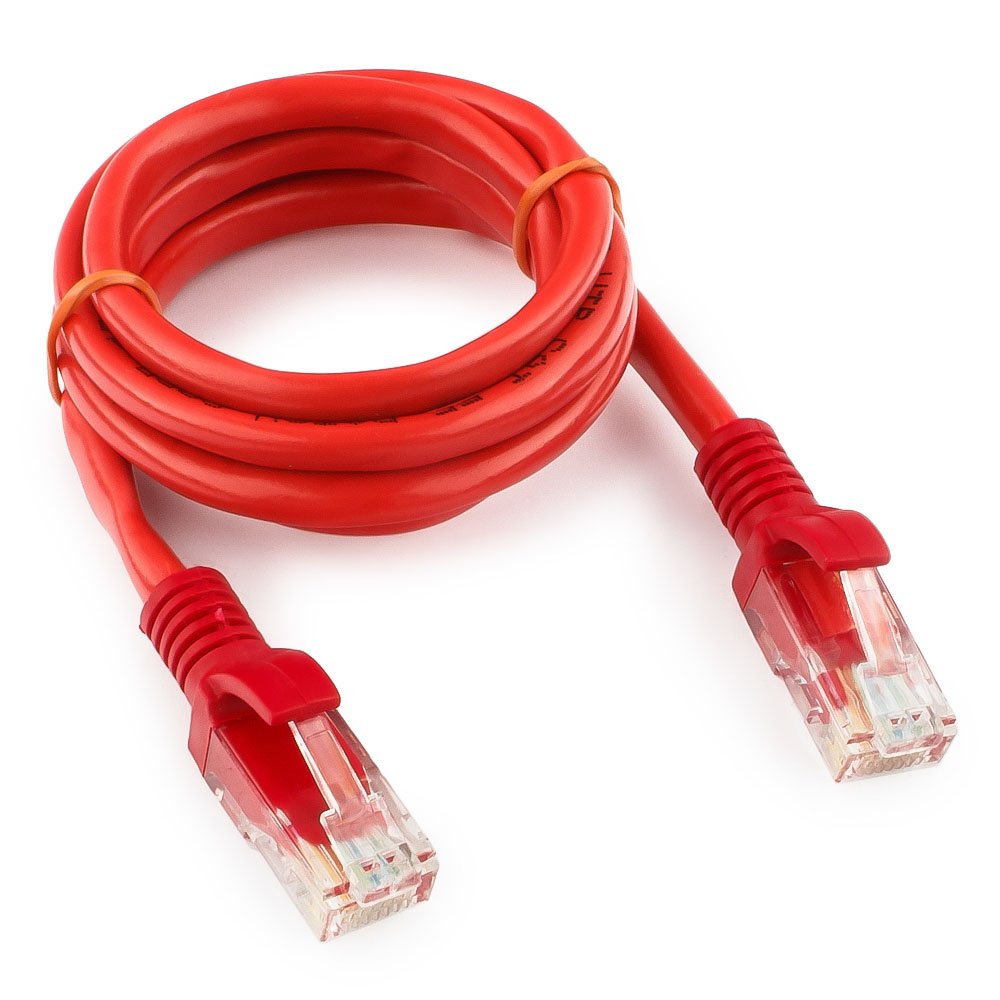 Патч-корд UTP Cablexpert PP12-1M/R кат.5e, 1м, литой, многожильный (красный) Патч-корд UTP Cablexpert PP12-1M/R кат.5e, 1м, литой, многожильный (красный)