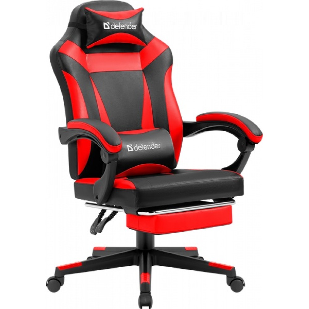 Игровое кресло Defender Cruiser (M) подставка под ноги, красный
