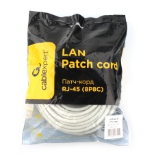 Патч-корд UTP Cablexpert PP6U-15M кат.6, 15м, литой, многожильный (серый) Патч-корд UTP Cablexpert PP6U-15M кат.6, 15м, литой, многожильный (серый)