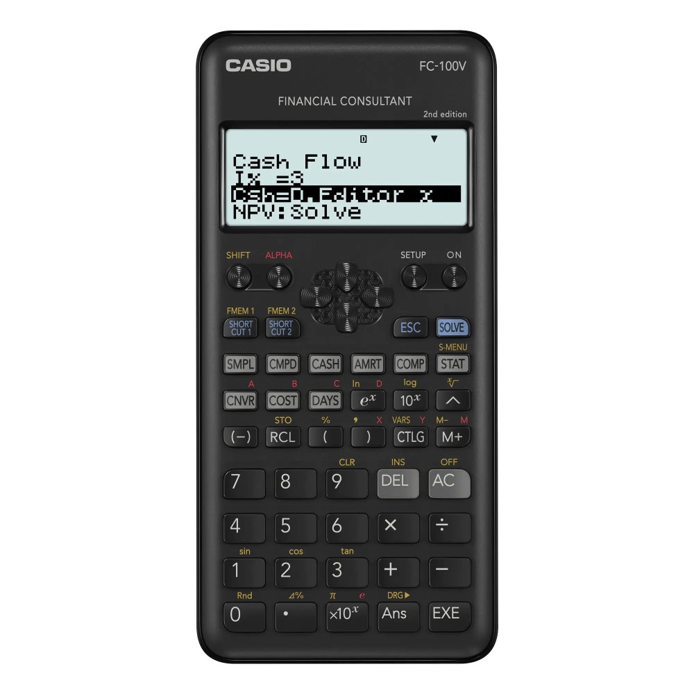 Калькулятор финансовый CASIO FC-100V-2-W-ET Калькулятор финансовый CASIO FC-100V-2-W-ET