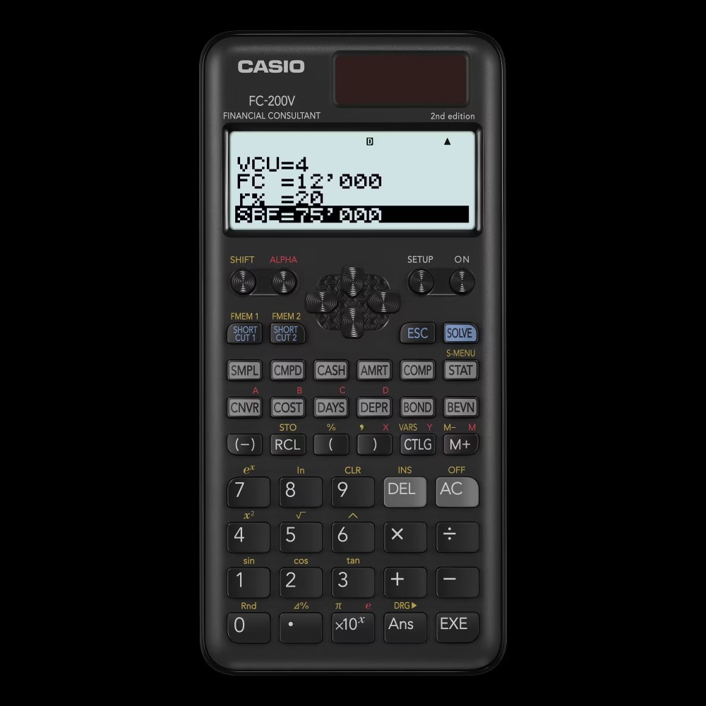 Калькулятор финансовый CASIO FC-200V-2-W-ET Калькулятор финансовый CASIO FC-200V-2-W-ET