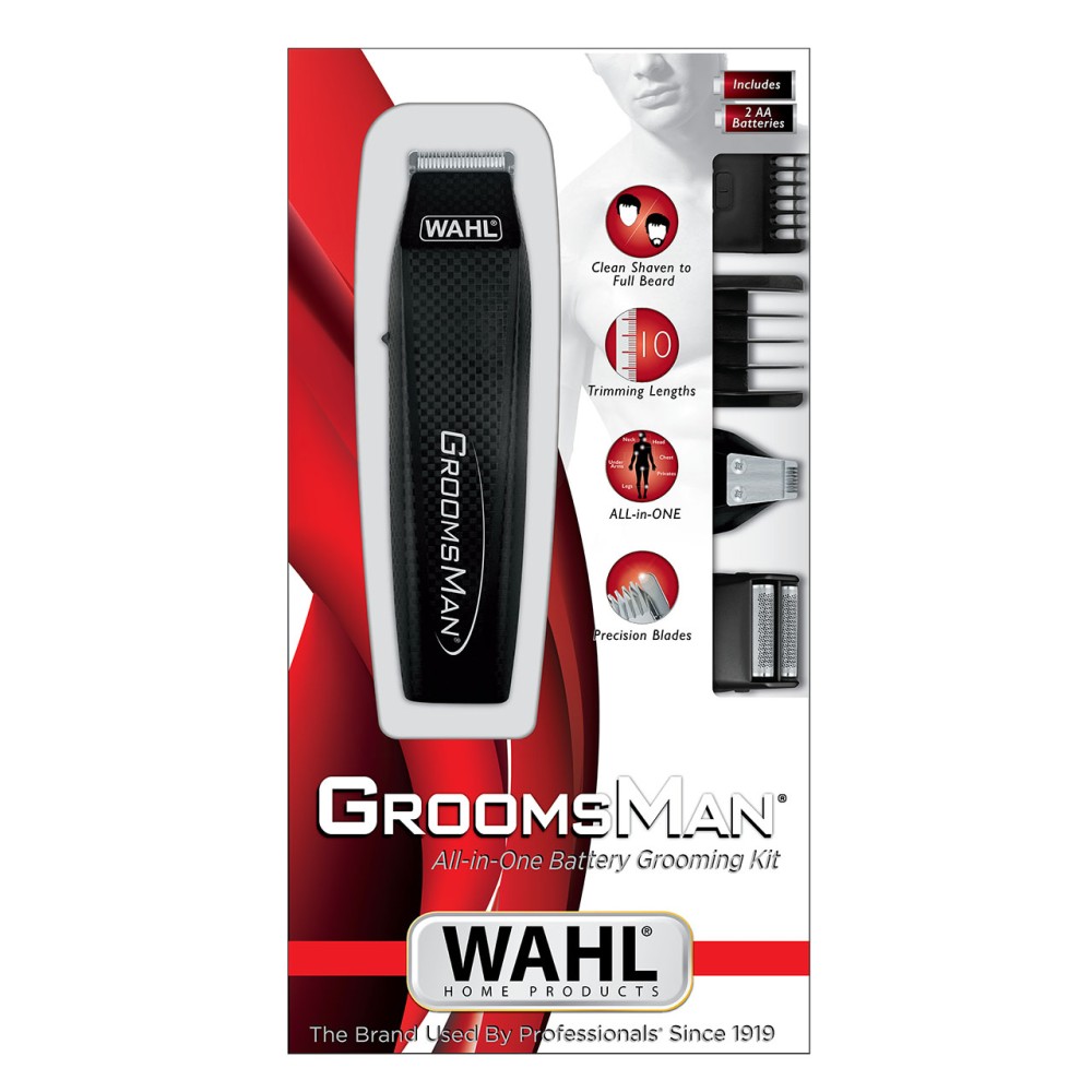 Триммер для усов и бороды Wahl Groomsman All in 1 Trimmer черный Триммер для усов и бороды Wahl Groomsman All in 1 Trimmer черный