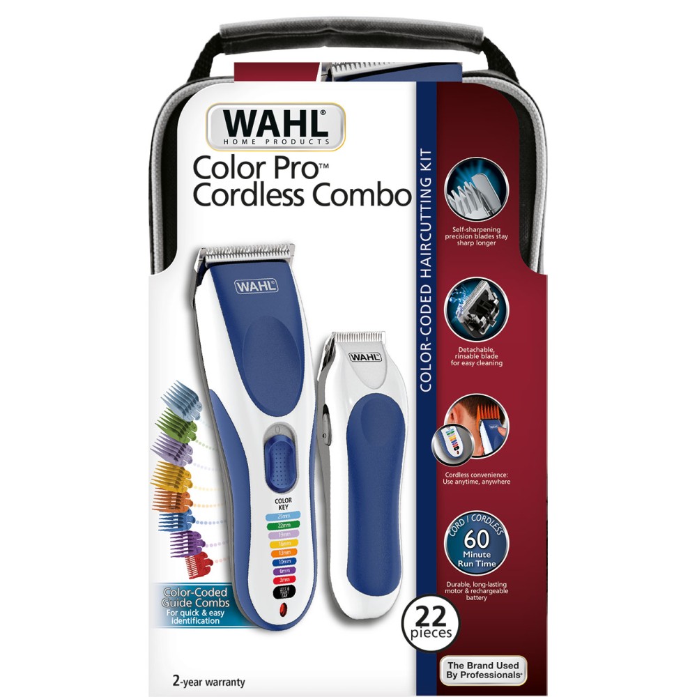 Машинка для стрижки волос Wahl Color Pro Cordless Combo бело-синий Машинка для стрижки волос Wahl Color Pro Cordless Combo бело-синий