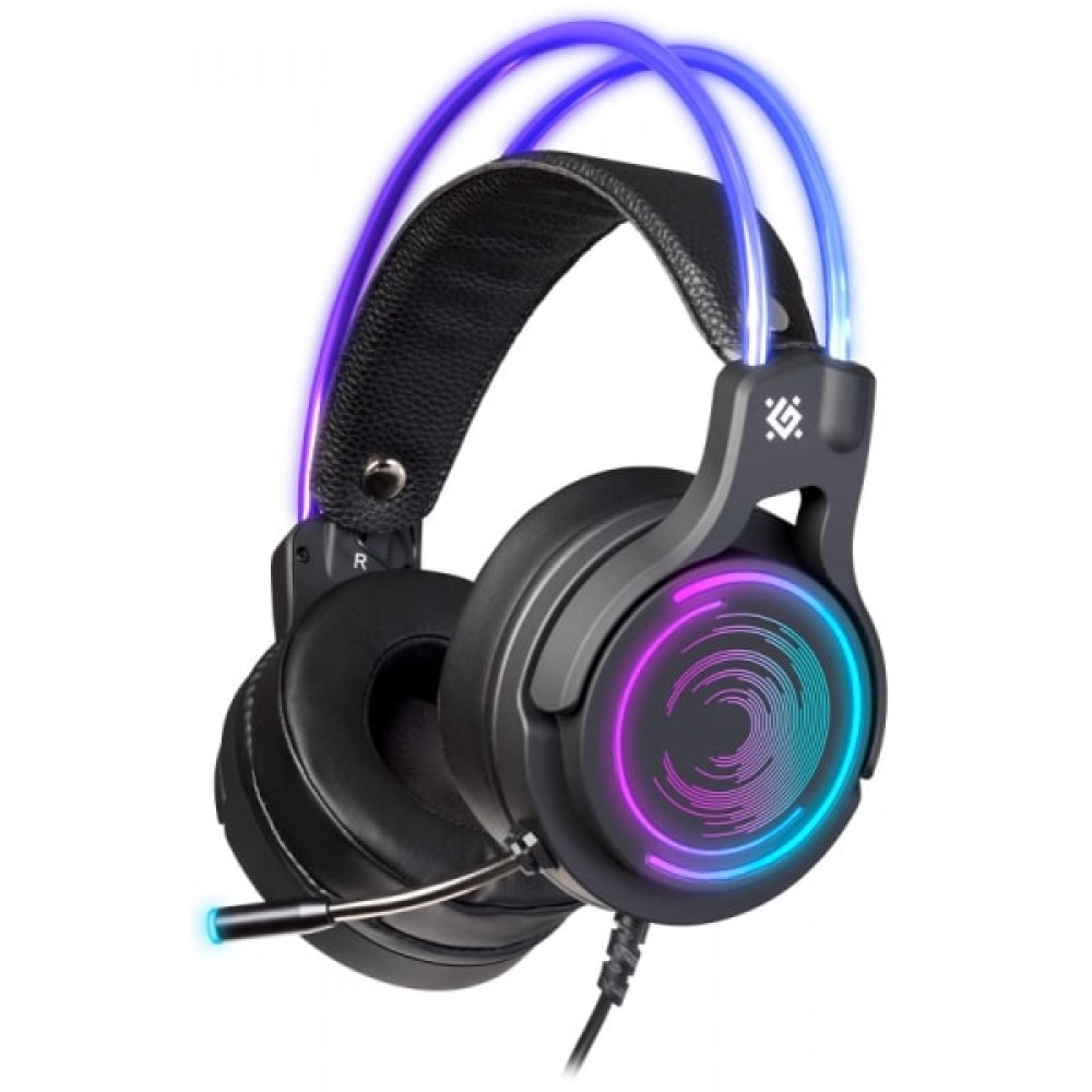 Наушники-гарнитура игровые Defender Cosmo PRO объемный звук 7.1, RGB, черный Наушники-гарнитура игровые Defender Cosmo PRO объемный звук 7.1, RGB, черный