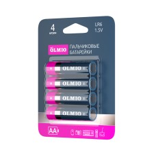 Элемент питания LR6 AA Olmio Alkaline LR6 - 4штуки в упаковке