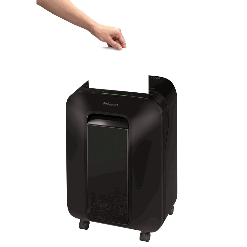 Шредер Fellowes® Powershred® LX200, черный, DIN P-4, 4х12 мм, 12 лст., 22 лтр., Jam Proof™, Шредер Fellowes® Powershred® LX200, черный, DIN P-4, 4х12 мм, 12 лст., 22 лтр., Jam Proof™,