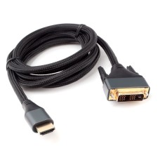 Кабель HDMI-DVI Cablexpert CC-HDMI-DVI-4K-6, 4K, 19M/19M, 1.8м, single link, нейлоновая оплетка, мет Кабель HDMI-DVI Cablexpert CC-HDMI-DVI-4K-6, 4K, 19M/19M, 1.8м, single link, нейлоновая оплетка, мет