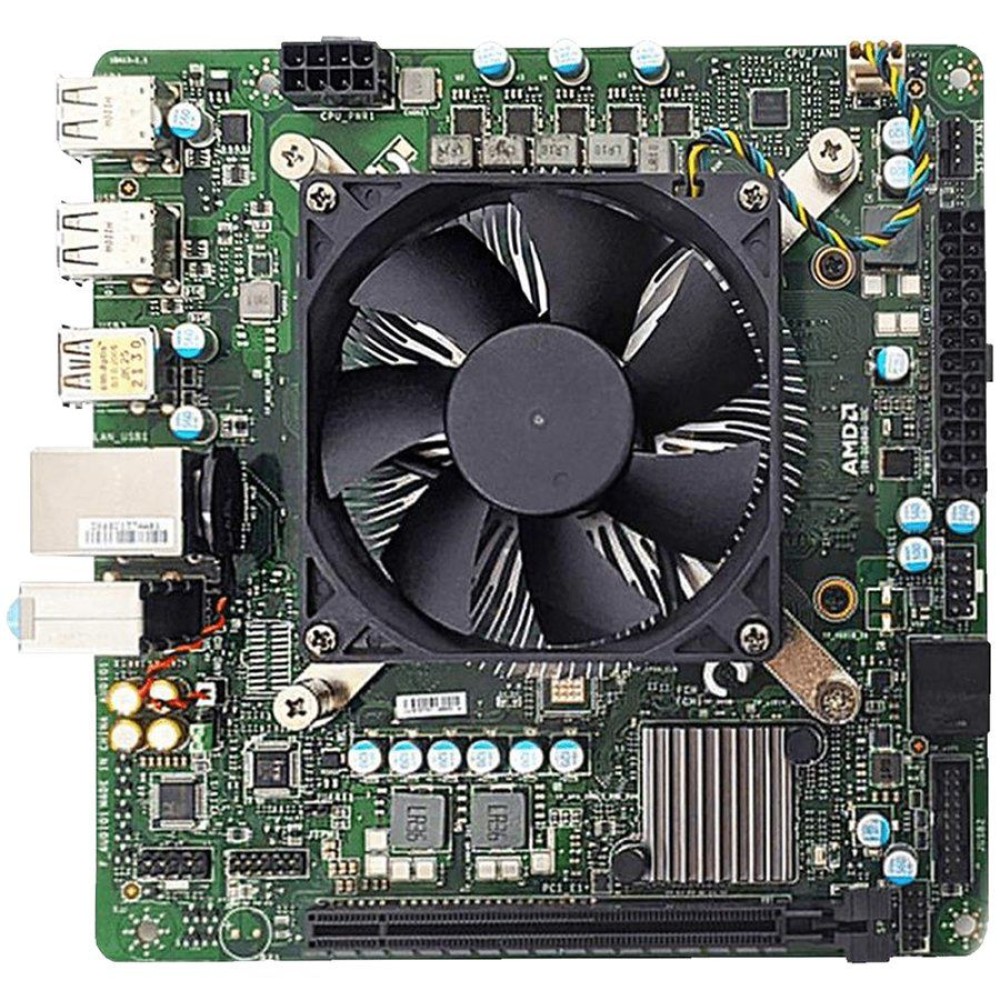 AMD desktop kit, mainboard with embedded CPU + RAM, AMD 4700S 8 core CPU with cooler, 16GB GDDR6, 1x PCIe x16 - 4x Gen2, 2x SATA, 1Gbps LAN, Audio, USB, Mini-ITX