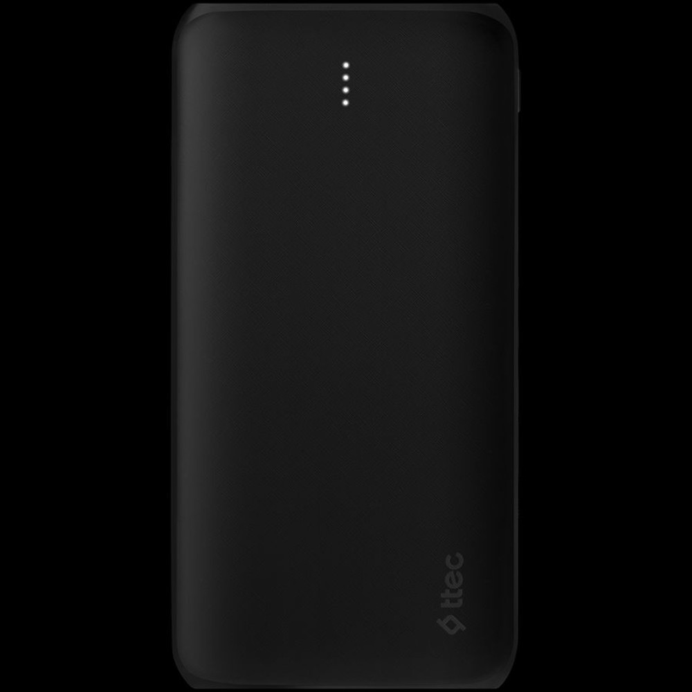 ttec PowerSlim DUO 10000 mAh Powerbank, Black (2BB163S)