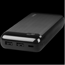 ttec PowerSlim LCD 20.000 mAh Powerbank With  USB-C Input/Output, Black