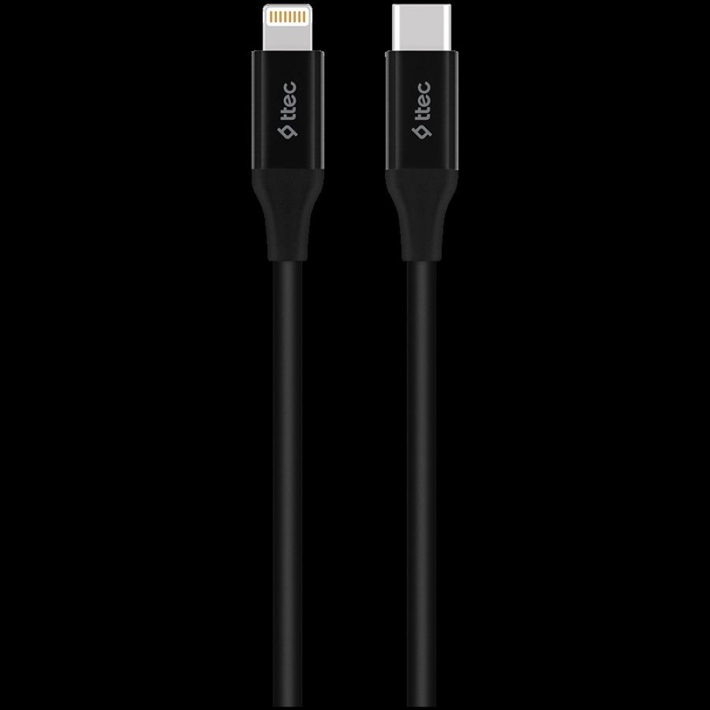 ttec AlumiCable Type-c - Lightning Fast Charging Cable 150cm , Black