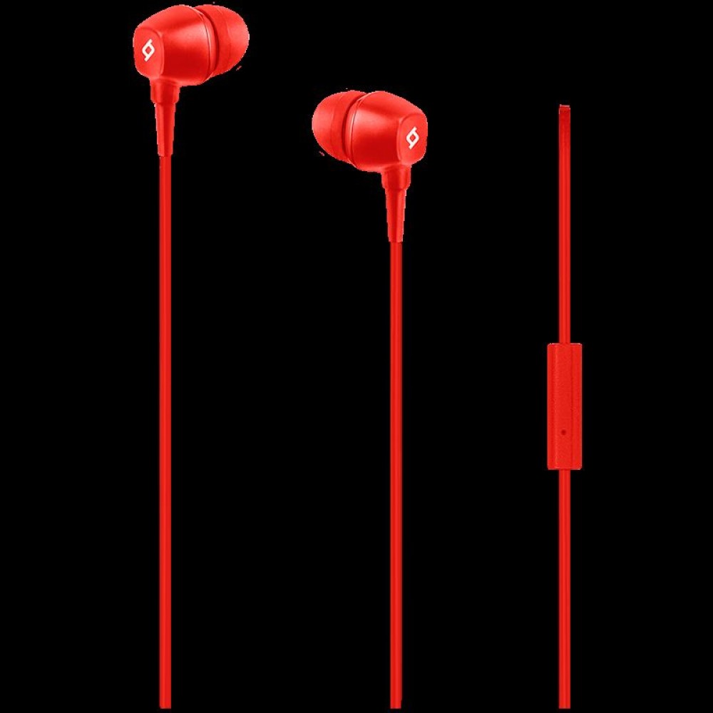 ttec Pop In-Ear Headphones with Microphone , 3.5mm , Red