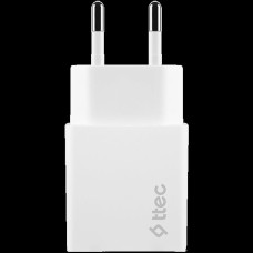 ttec SmartCharger Travel Charger , 2.1A , Lightning Cable , White