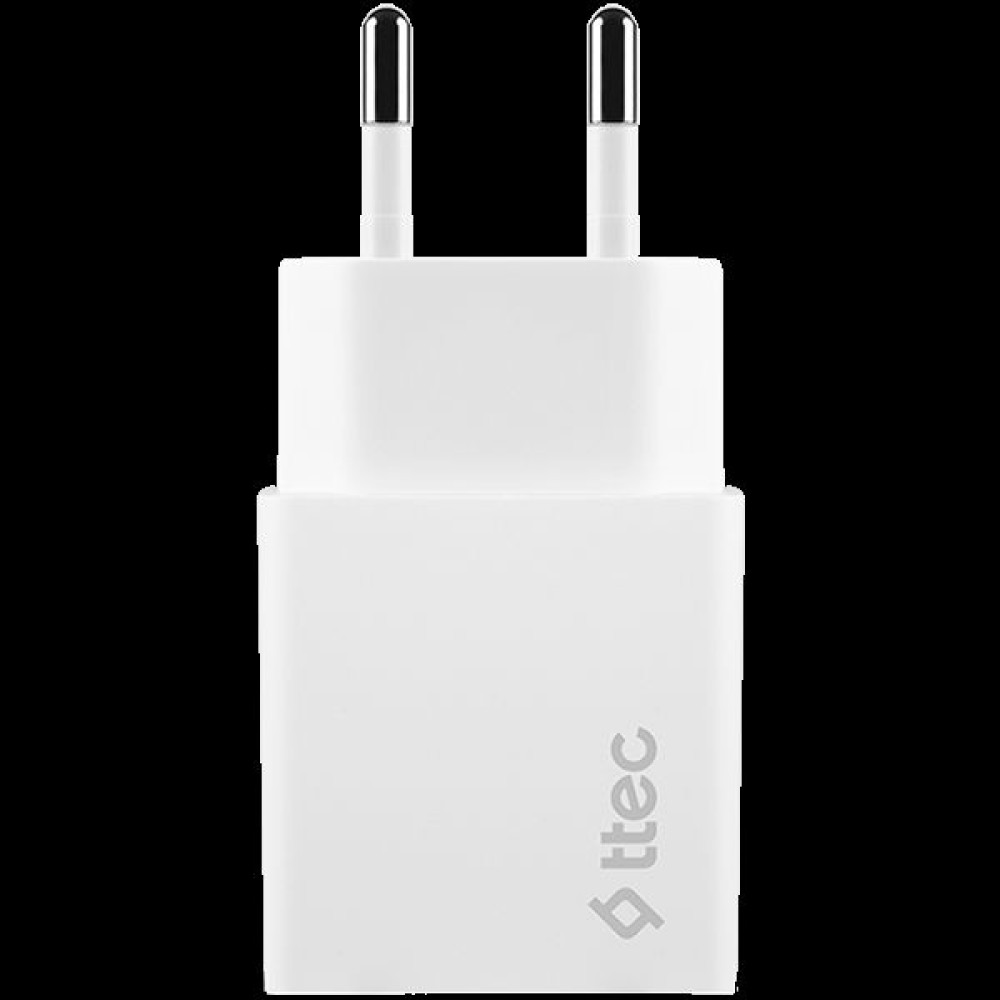 ttec SmartCharger Travel Charger , 2.1A , Micro USB Cable , White