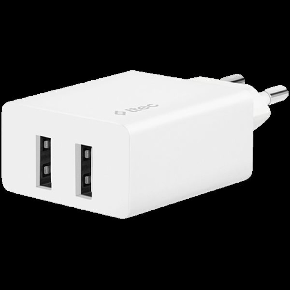 ttec SmartCharger Duo 2.4A Travel Charger With Lightning and Micro USB Cable