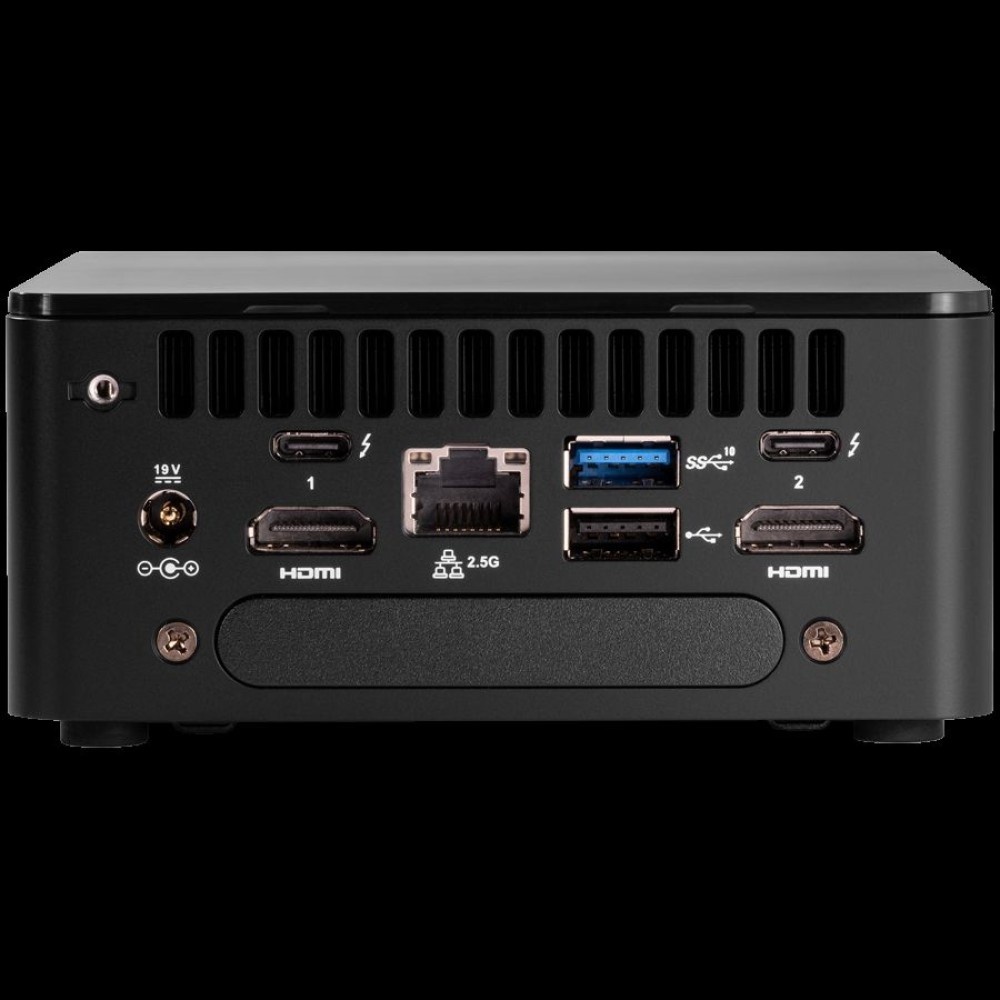 ASUS NUC 12 Pro Kit NUC12WSHi3, Core i3-1220P Processor, 4xUSB, M.2 22x80 NVMe; 22x42 SATA, 2.5'' SATA slot, 2,5Gbe LAN, 2xHDMI, 2x Thunderbolt 4 (USB-C+DP), EU cord, single unit, EAN:5032037261029