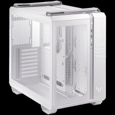 ASUS TUF Gaming GT502 ATX Gaming case White, Dual Chamber Chassis, Panoramic View, Tempered Glass front and side panel, Tool-Free side panels, Front Panel High-Speed USB Type-C