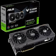 ASUS Video Card NVidia TUF Gaming GeForce RTX 4060 Ti OC Edition 8GB GDDR6 VGA with DLSS 3, lower temps, and enhanced durability, PCIe 4.0, 1xHDMI 2.1a, 3xDisplayPort 1.4a