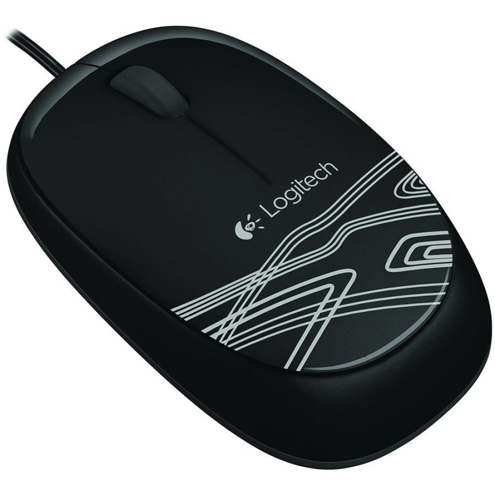 LOGITECH M105 Corded Mouse - BLACK - USB