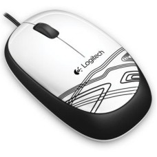 LOGITECH M105 Corded Mouse - WHITE - USB