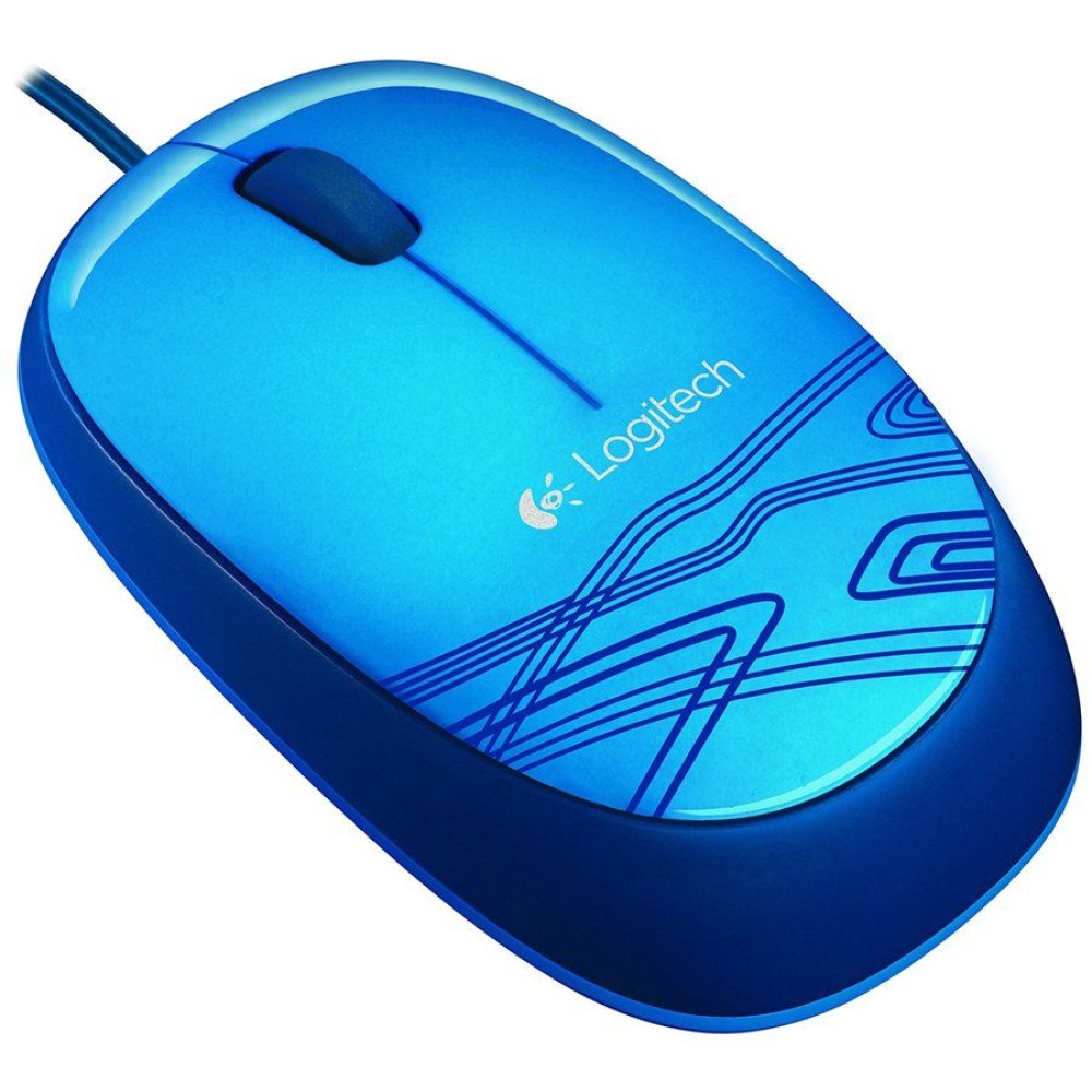 LOGITECH M105 Corded Mouse - BLUE - USB - EWR2