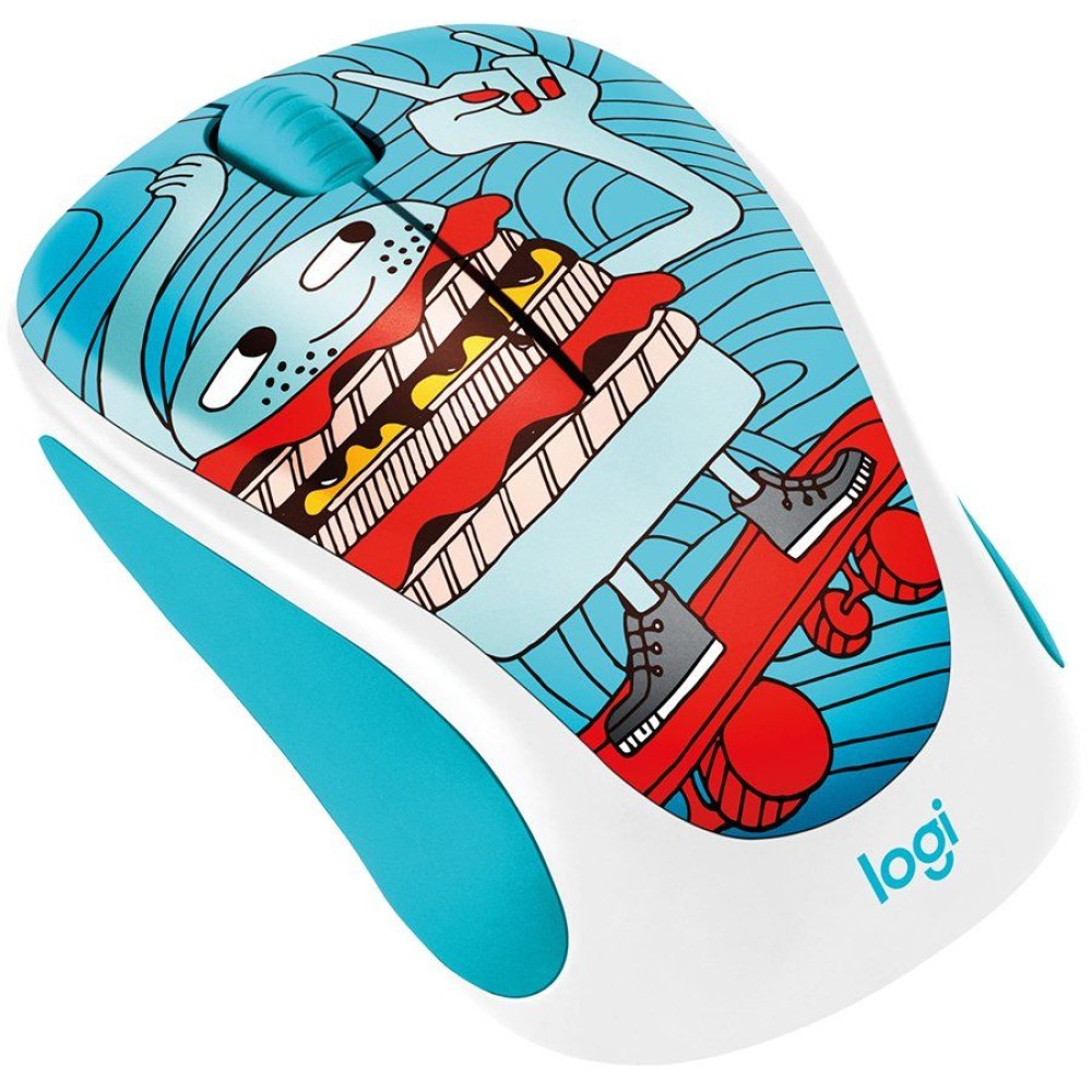 LOGITECH Wireless Mouse M238 - Doodle Collection - SKATEBURGER  - EMEA