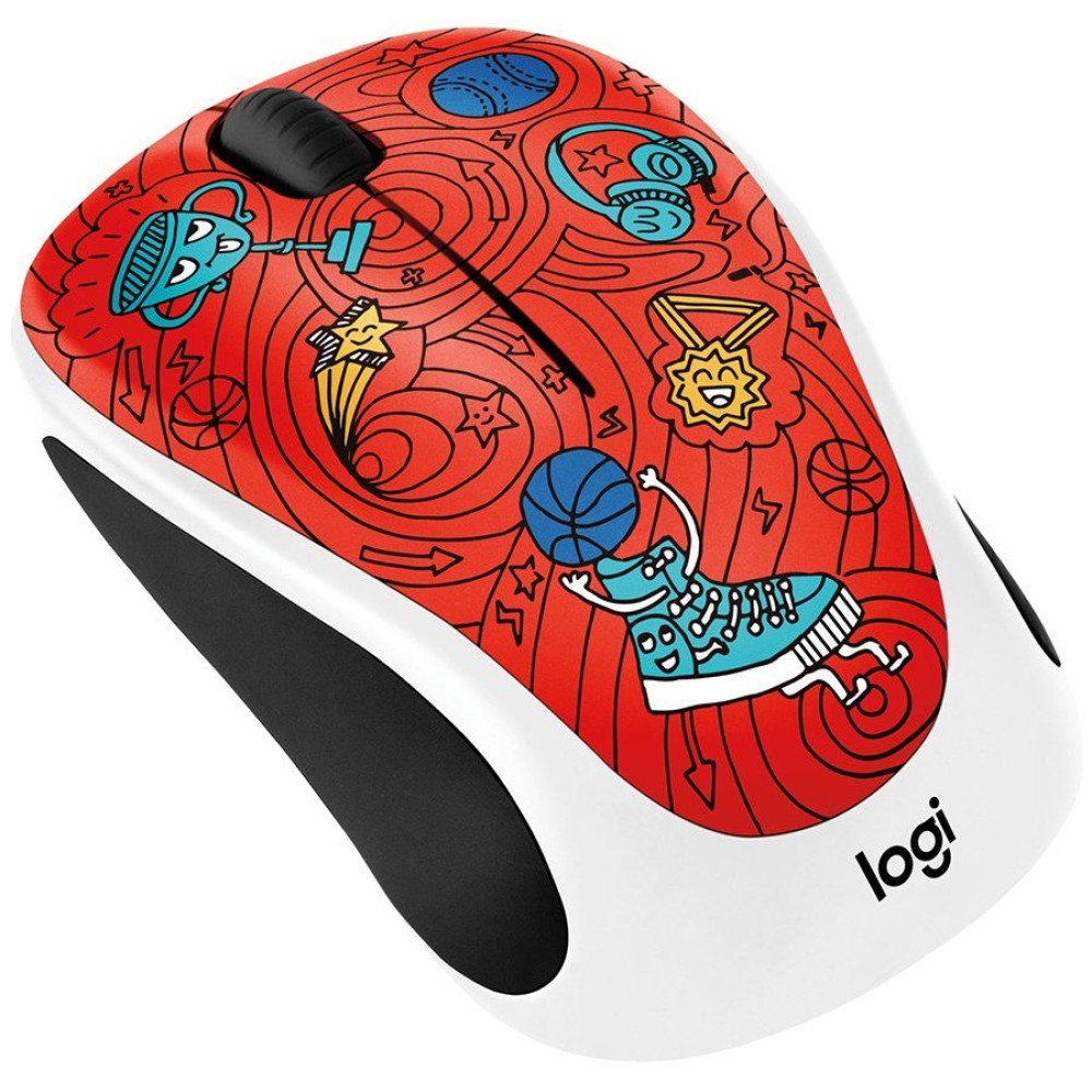 LOGITECH Wireless Mouse M238 - Doodle Collection - CHAMPION CORAL  - EMEA