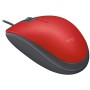 LOGITECH M110 Corded Mouse - SILENT - RED - USB