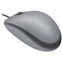 LOGITECH M110 Corded Mouse - SILENT - MID GREY - USB