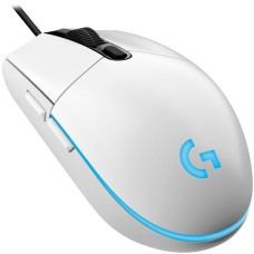 LOGITECH G203 LIGHTSYNC Corded Gaming Mouse - WHITE - USB