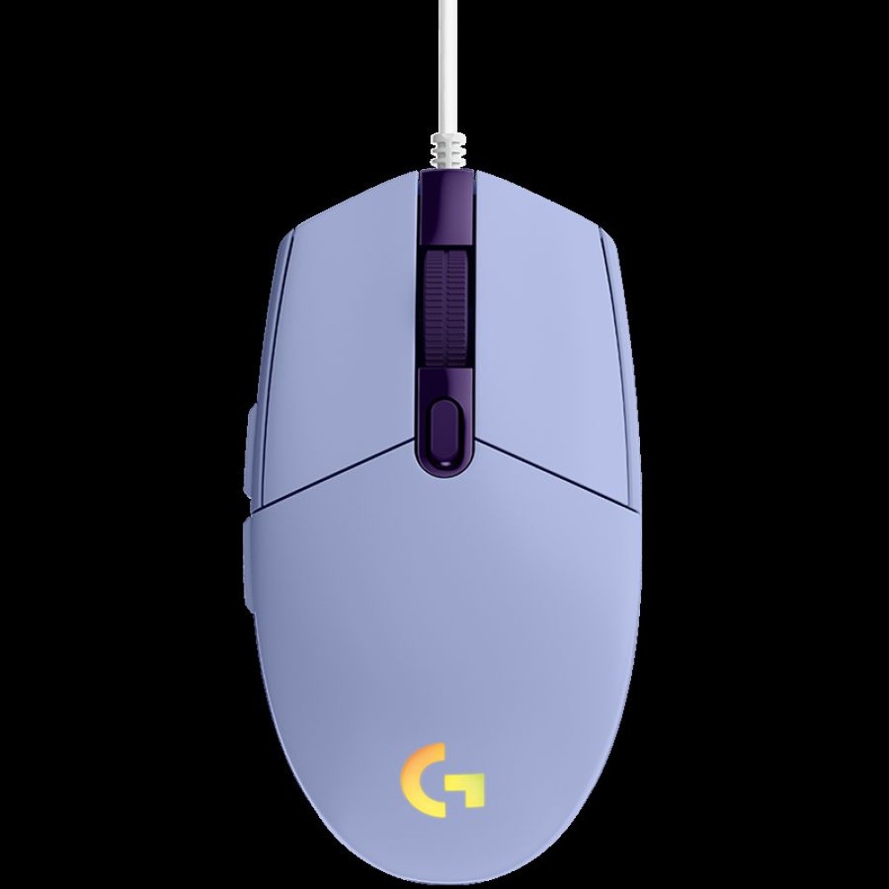 LOGITECH G102 LIGHTSYNC Corded Gaming Mouse - LILAC - USB - EER