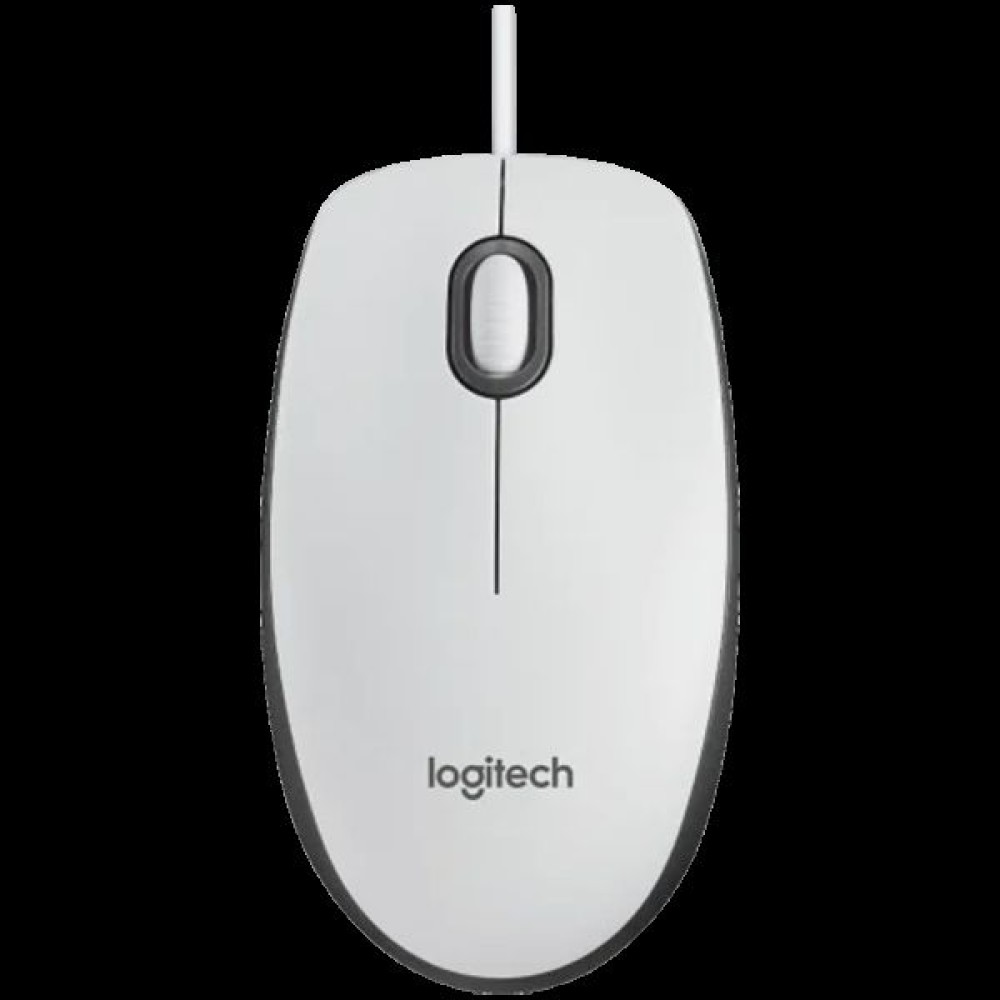 LOGITECH M100 Corded Mouse-WHITE