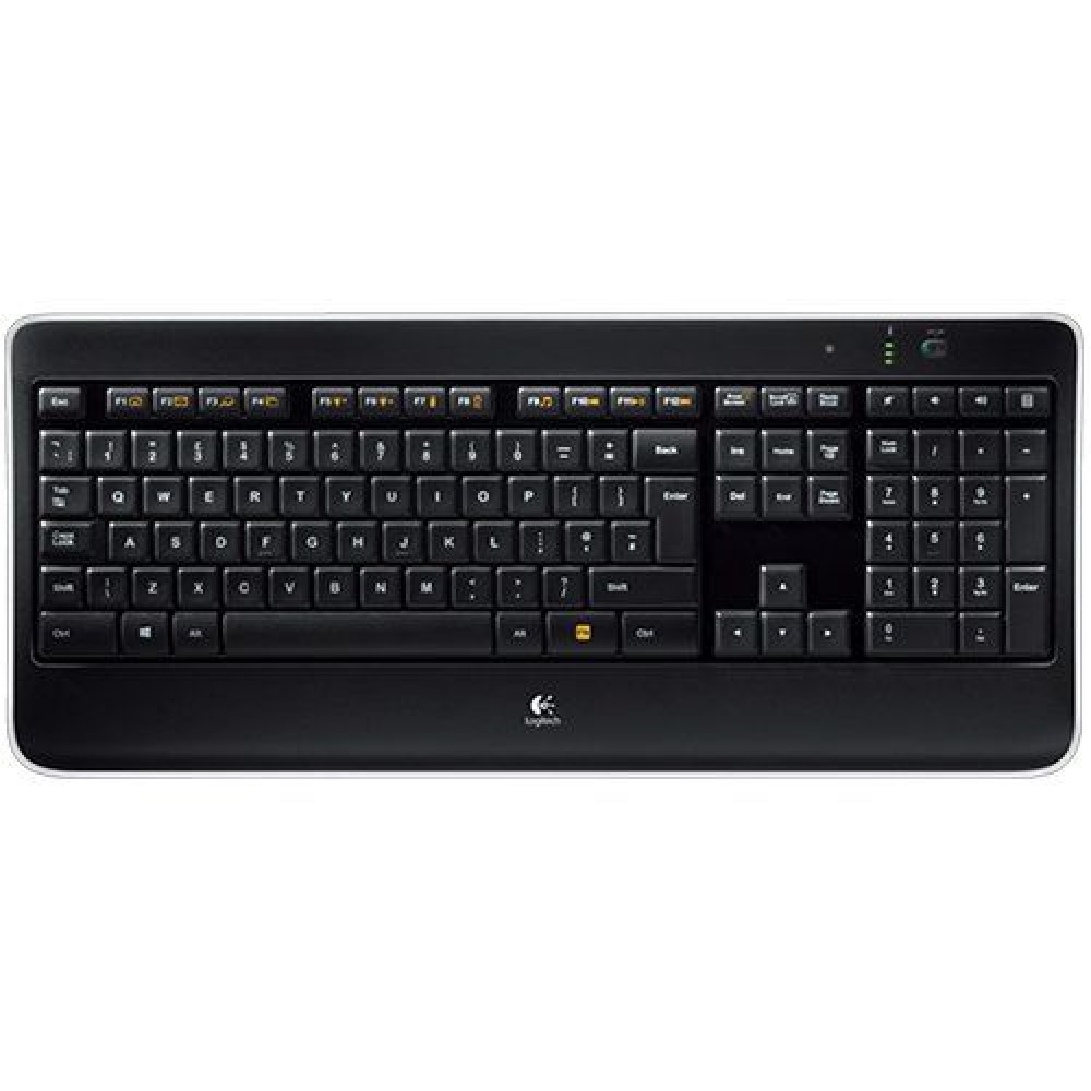 LOGITECH K800 Wireless Illuminated Keyboard - BLACK - RUS