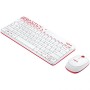 LOGITECH MK240 Nano Wireless Combo - WHITE/VIVID RED - RUS