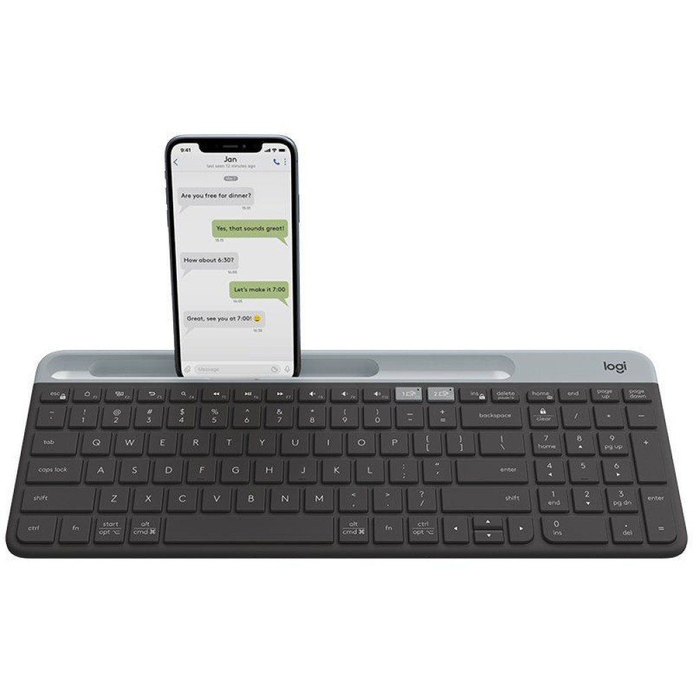 LOGITECH K580 Slim Multi-Device Bluetooth Keyboard - GRAPHITE - RUS