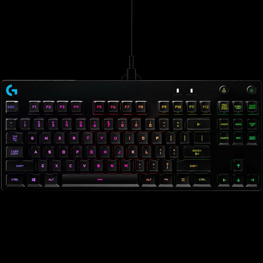 LOGITECH G PRO TKL Corded Mechanical Gaming Keyboard - BLACK - RUS - USB - CLICKY