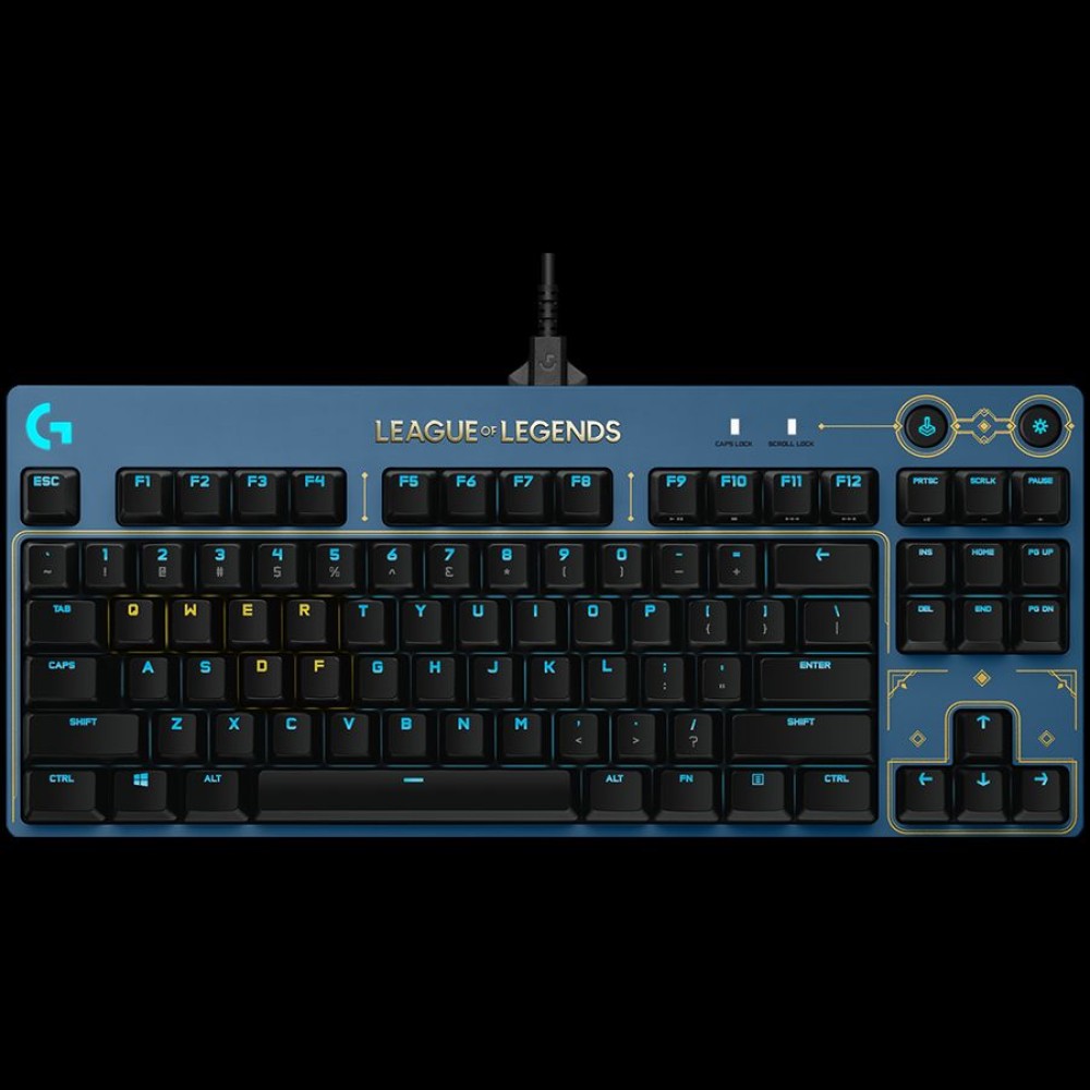 LOGITECH G PRO TKL LOL Corded Mechanical Gaming Keyboard - WAVE2 - US INT'L - USB - TACTILE